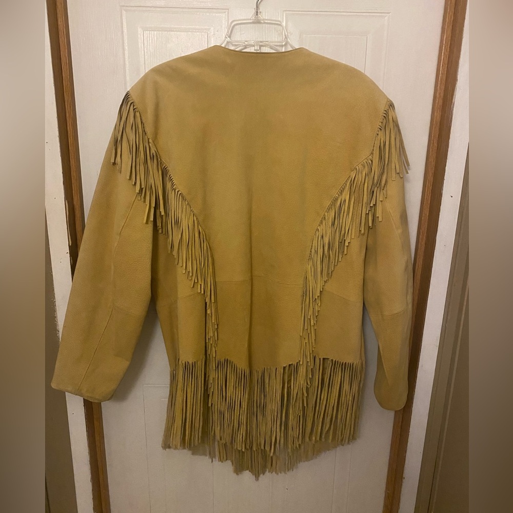 VTG Cripple Creek Golden Tan Fringe Leather Jacket - Picture 2 of 12
